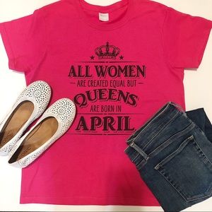 NWOT Graphic Hot pink shirt sleeve Tee M